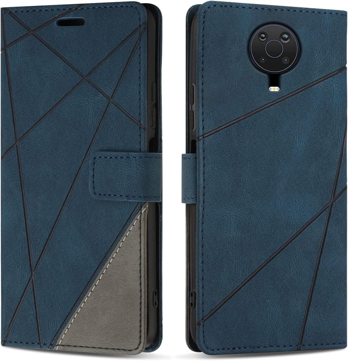 Hoesje voor Nokia G10 / G20 / G30, Premium Lederen Portemonnee Beschermhoes Telefoonhoesjes met Kaartenvakken Beschermhoesje voor Nokia G10 / G20 / G30, Blauw