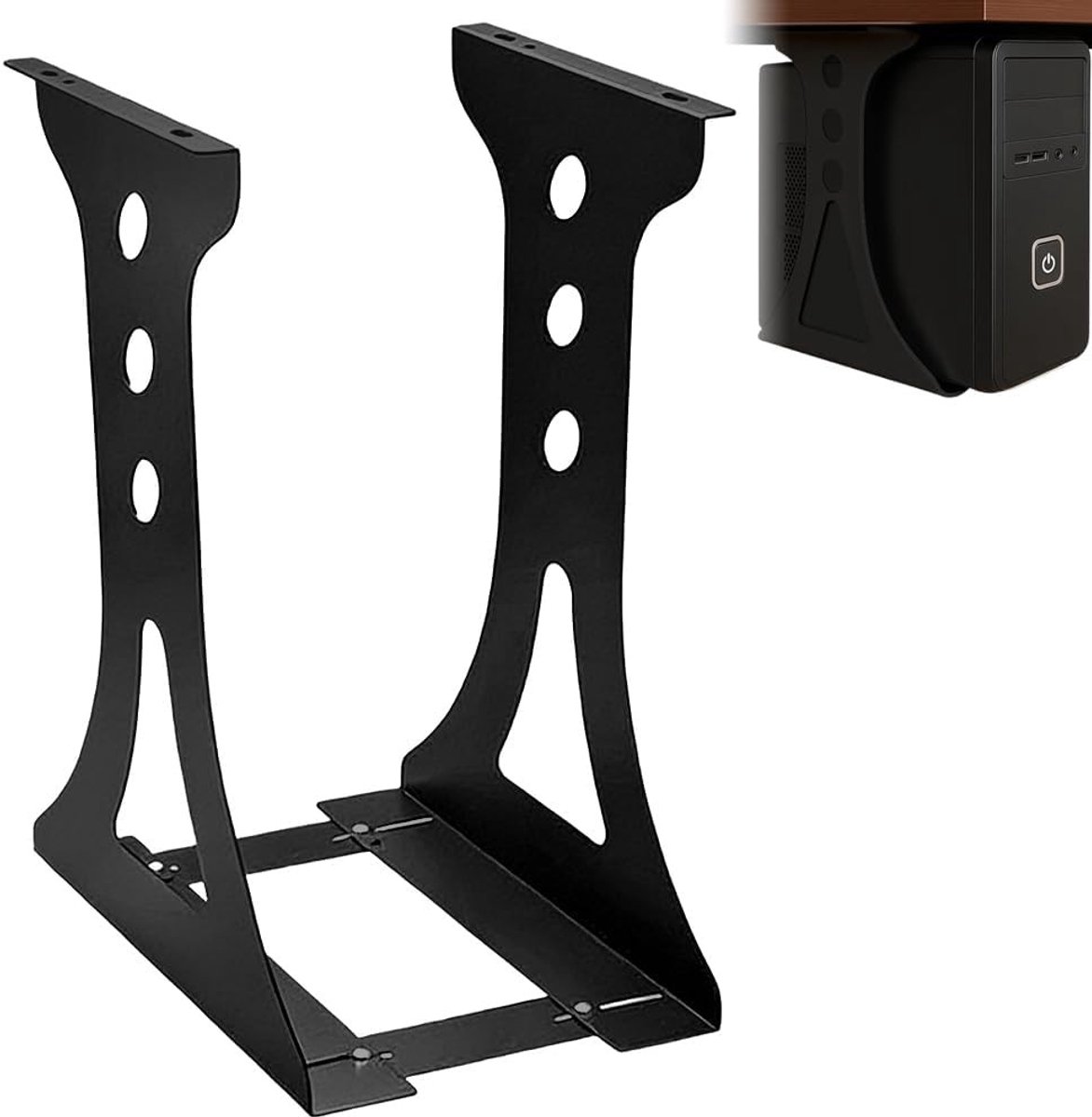 Onderbouw PC Houder voor Bureau, Ruimtebesparende Bevestiging voor Computer en Accessoires