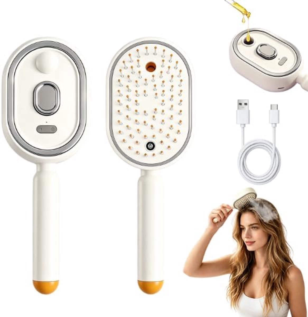 Stoomborstel Voor Haar, Elektrische Massageborstel