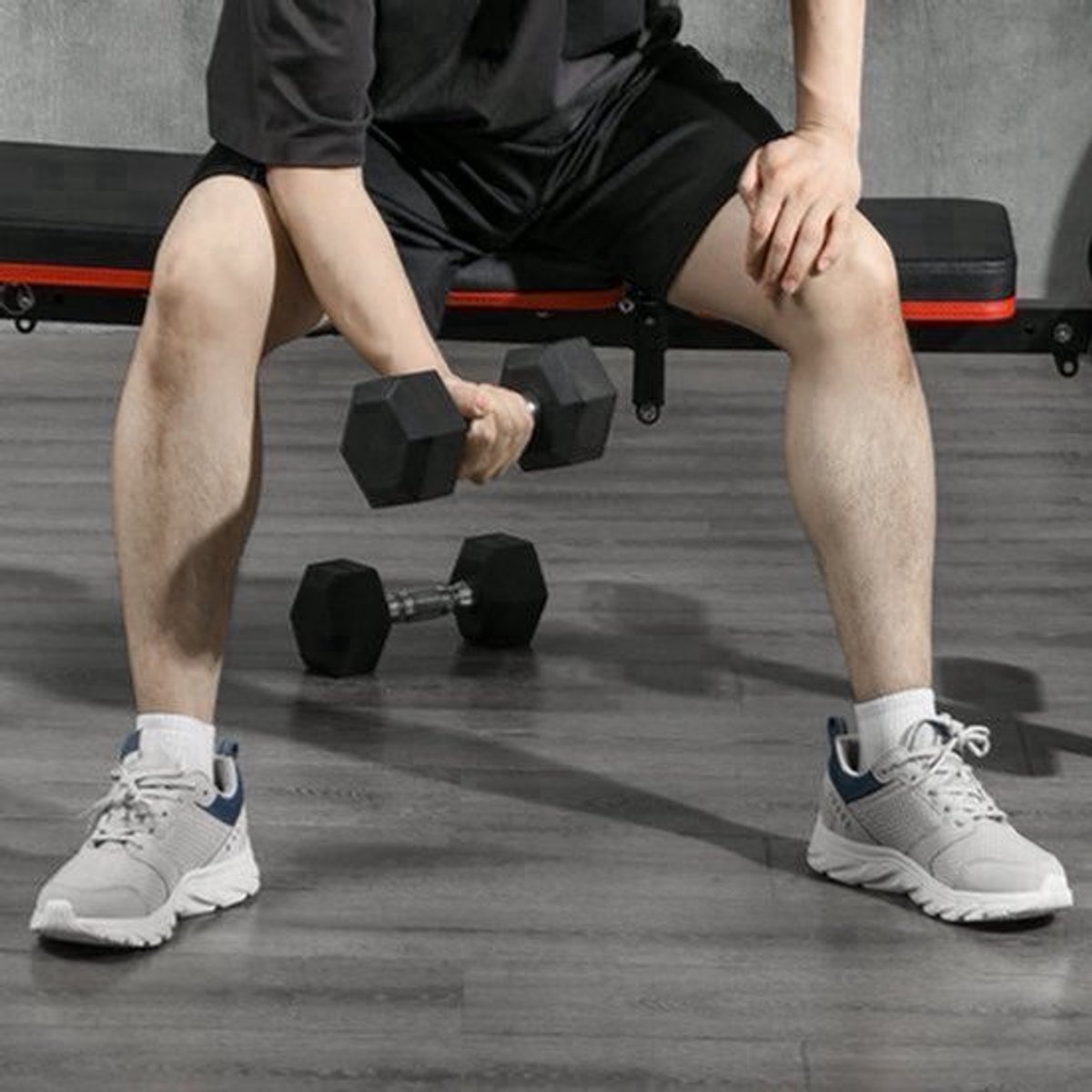 Verstelbare bank – Fitnessbank – Halterbank – Trainingsbank – Buikspierbank – 5-verstelbare standen – Robuust staal met synthetische bekleding