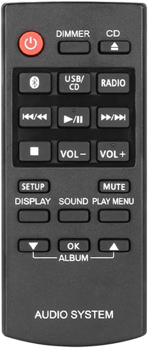 Vervangende afstandsbediening compatibel met CD audiosysteem afstandsbediening SCHC200 SA-PM250 SC-PM250, N2QAYB000984