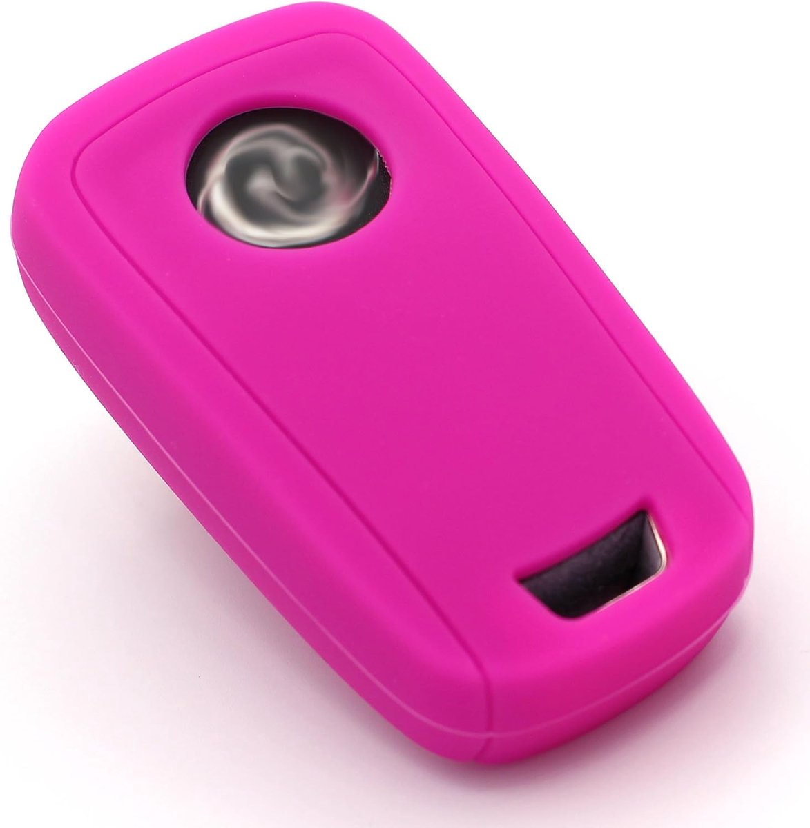 - OE siliconen hoes voor autosleutel met 2 knoppen, fluorescerend roze