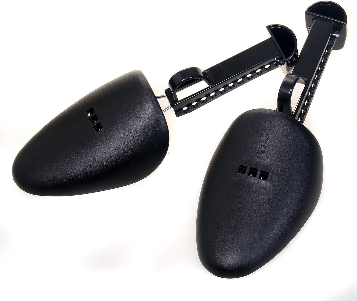 TKB6003 Schoenspanner voor dames en heren, verstelbaar, hoogwaardige kunststof schoenspanner, verschillende kleuren en combinaties, voor vrouwen of mannen, Zwart-4 paar, S: Gr. 34-41