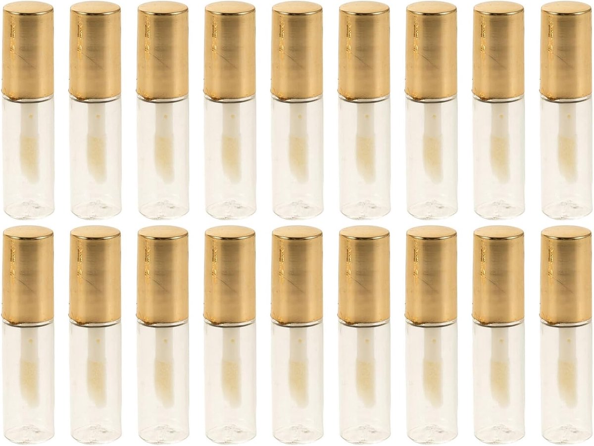 20 Stuks lipglazuurbuis DIY-hervulbare lippenstiftflessen lege concealerbuizen Hervulbare containers voor lippenbalsem hervulbare cosmetische lipbuizen Golden