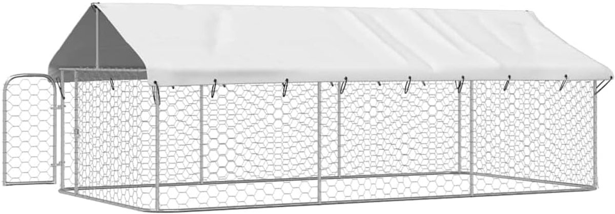 Hondenkennel voor buiten met dak, weerbestendig en veilig