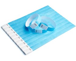 Iboo Tyvek-papieren armbanden voor controle en veiligheid, voor evenementen, feesten, festivals en reizen, toegangsbanden voor identificatie, 500 stuks
