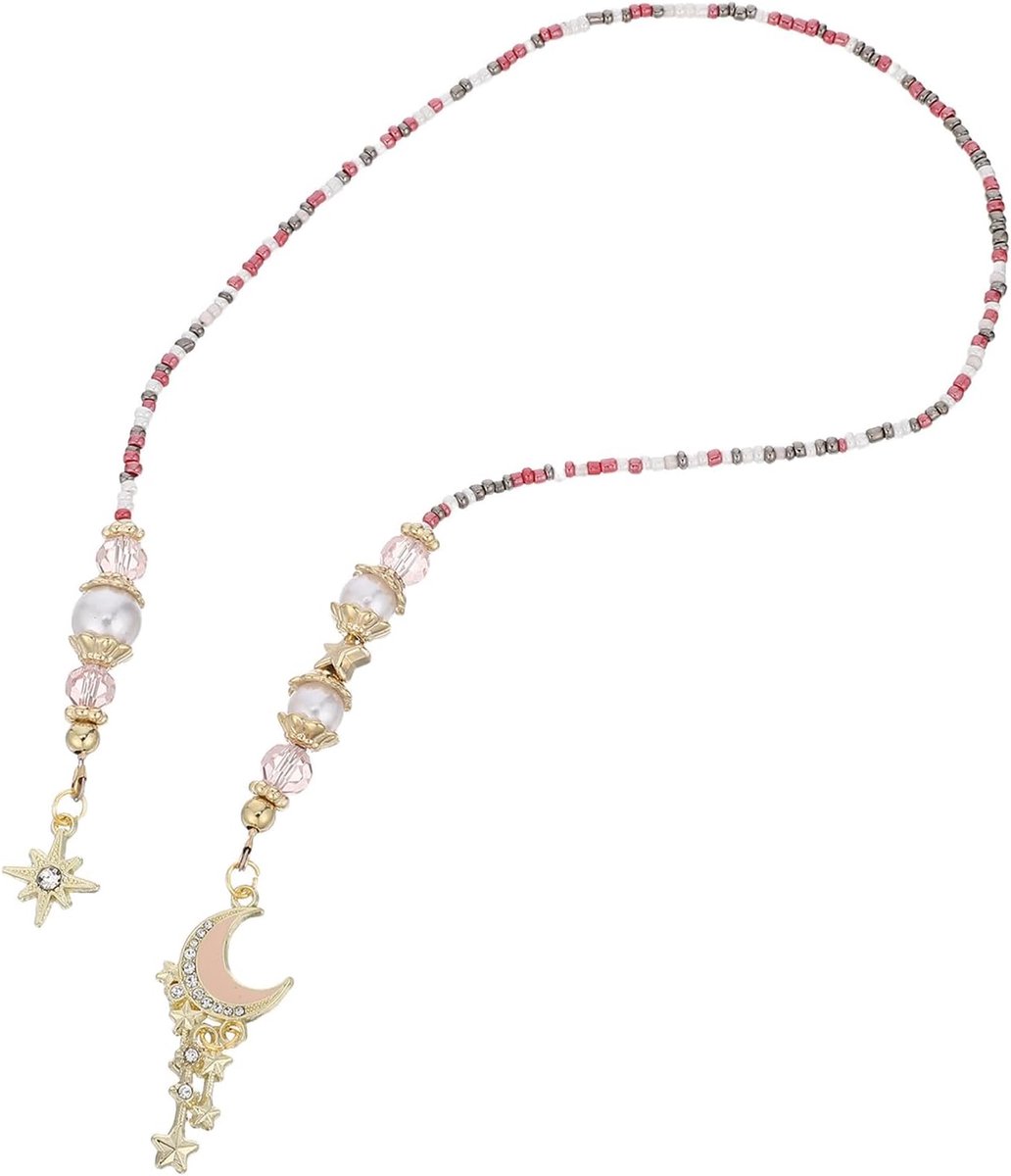 Metalen Bead Chain Bladwijzer met Sterrenbedels Lange Duurzame Parelketting Pagina Marker voor School Leesaccessoires