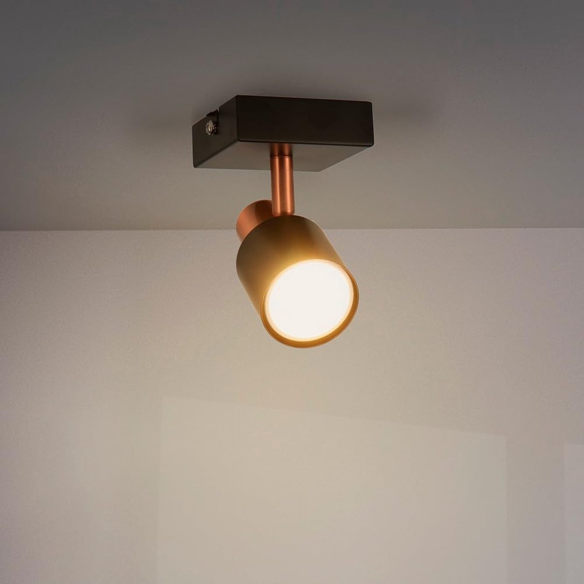 Ledme Plafondlamp serie goud, 1 x GU10, voor droge binnenruimtes IP20, lamp niet inbegrepen, geschikt voor badkamer, woonkamer, slaapkamer en keuken