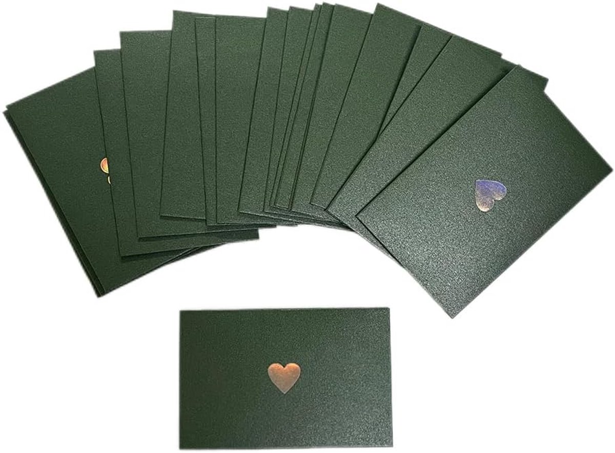 Enveloppen, Mini Envelopes, Mother Of Pearl Paper Envelopes, Gift Envelope, Voor Bruiloft Verjaardagsfeestje Cadeau, Voor Uitnodigingen Wenskaarten (Parelmoer Donkergroen)