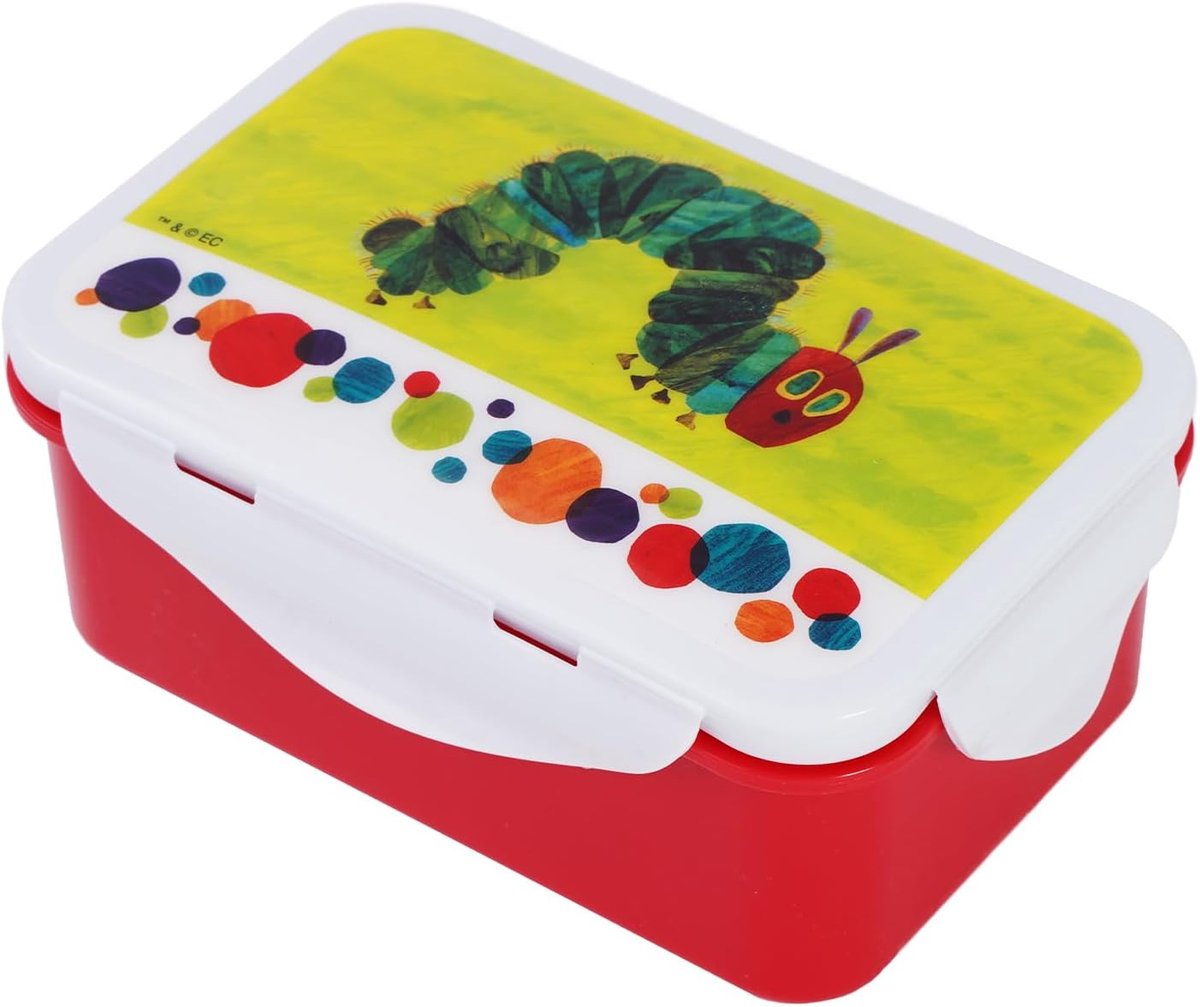 Nimmersatt groene brooddoos, lunchbox, lunchbox, PP, meerkleurig, 16 x 10,5 x 6,5 cm