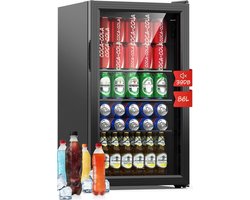 Kavo® Minibar - 86L Capaciteit - Mini Koelkast - Draagbare Koelkast - Zwart - 48cm x 44cm x 84cm