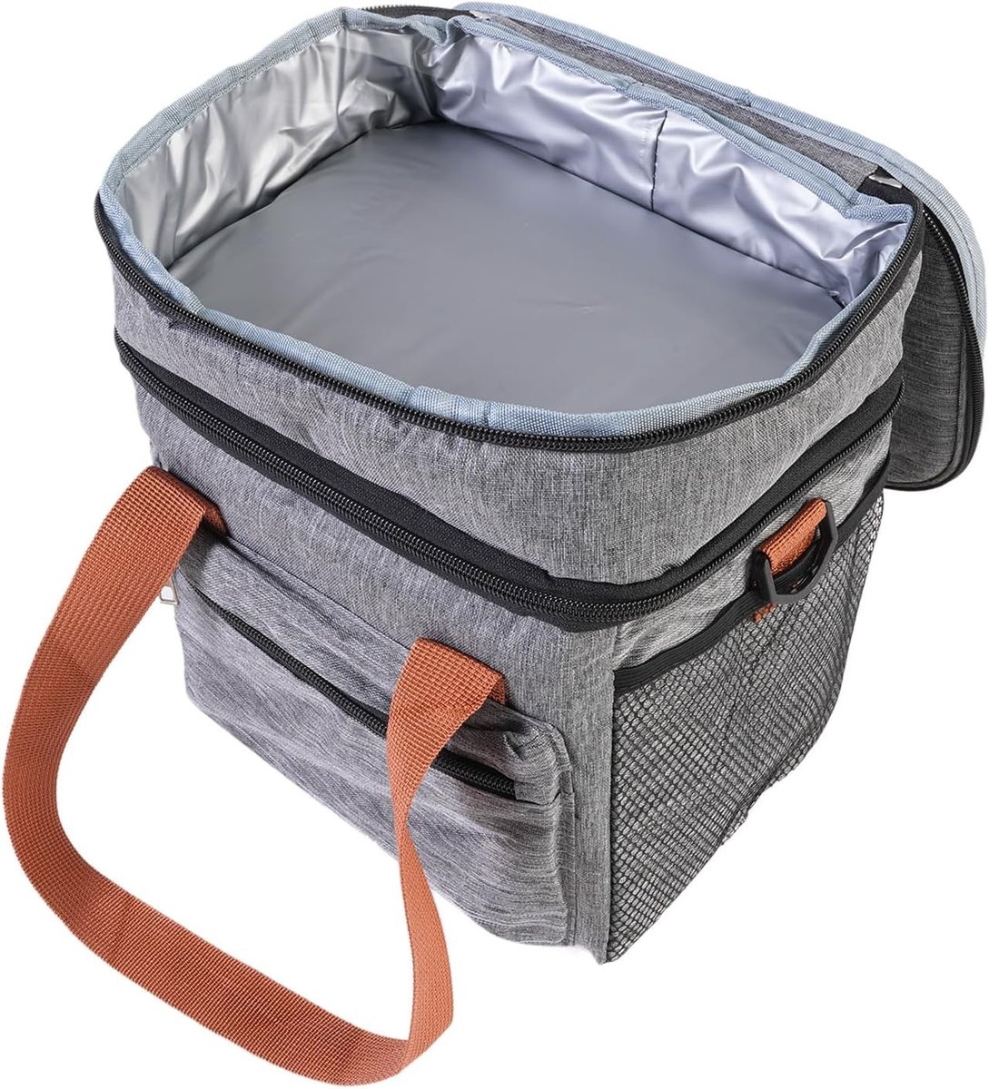Ruime Geïsoleerde Lunchtas met 3 Laags Isolatie - Waterdichte Koeltas voor Eten en Dranken - Ideaal voor Picknicks en Werk