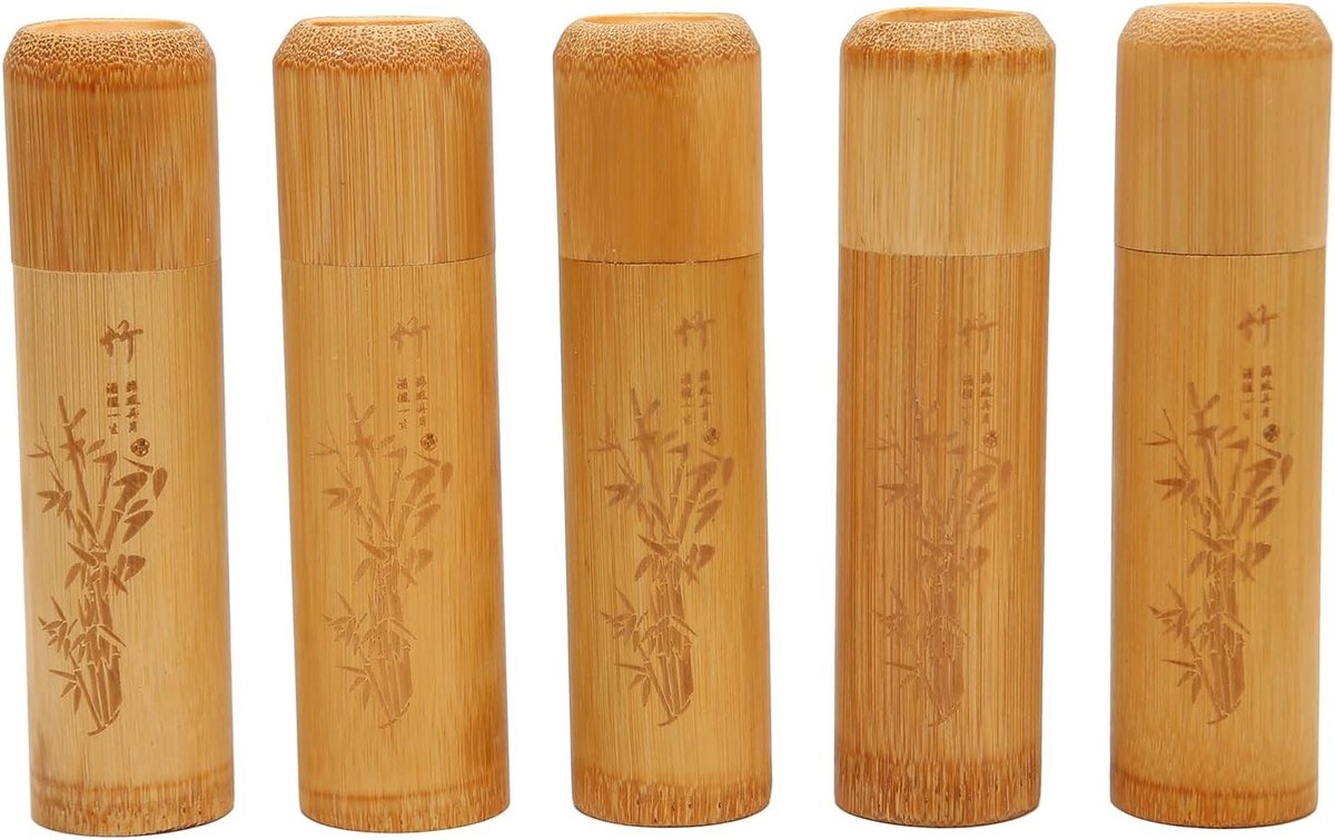 Set van 5 Houten Urnen voor Huisdieren - Mini Verspreidbare Crematiebuizen voor As van Hond of Kat