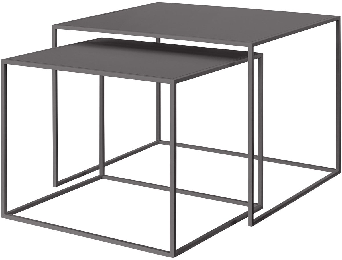 Fera Bijzettafel Steel Grey Large | Donkergrijs | Staal