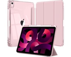 Case voor iPad Air 11 Inch M4/M3/M2 (2026/2025/2024), iPad 5e/4e Generatie 10,9 Inch 2022/2020, Clear Transparant Achterkant Shell Slank Schokbestendig Tablet Hoes Cover, Roze