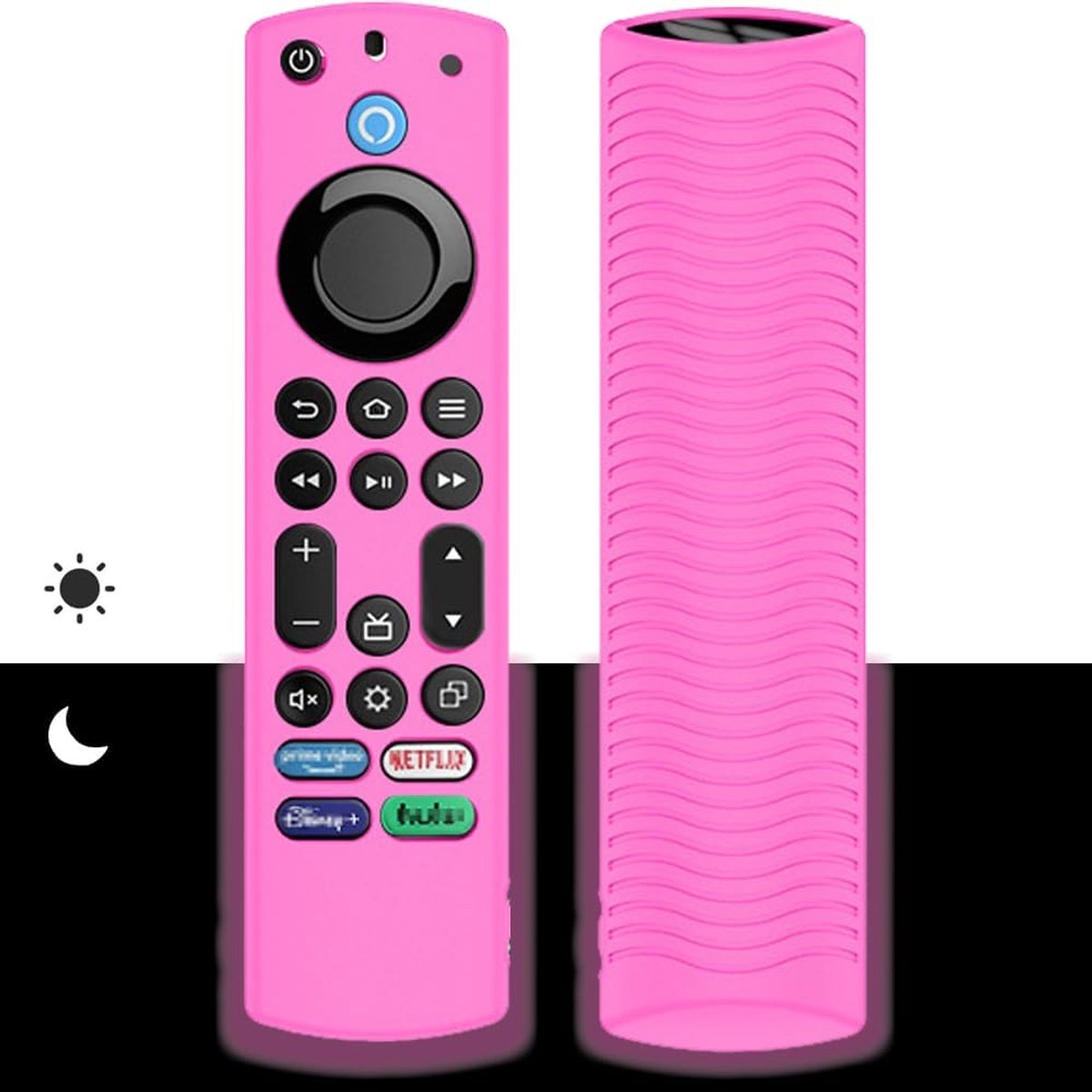 Afstandsbediening hoes voor Firestick 4K Max/Toshiba/Insignia Alexa spraakafstandsbediening uitgebreid, antislip siliconen beschermhoes, gloeit in het donker, voor tv-accessoires