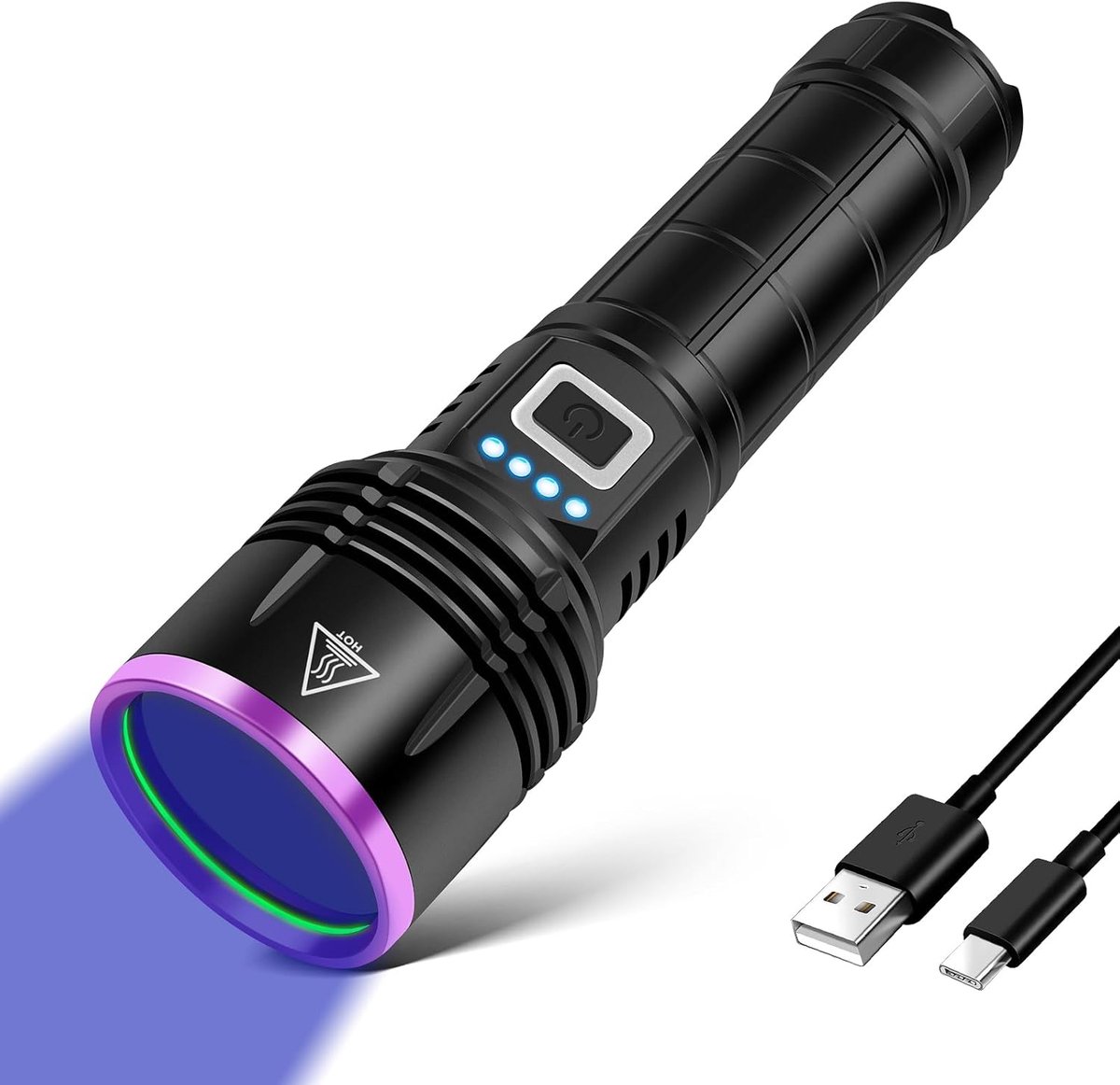 20 W, 5000 mAh, high-performance 365 nm UV-licht, LED-USB-oplaadbaar, blacklight, detectie van huisdierurine, mineralen, reizen, bedwantsen