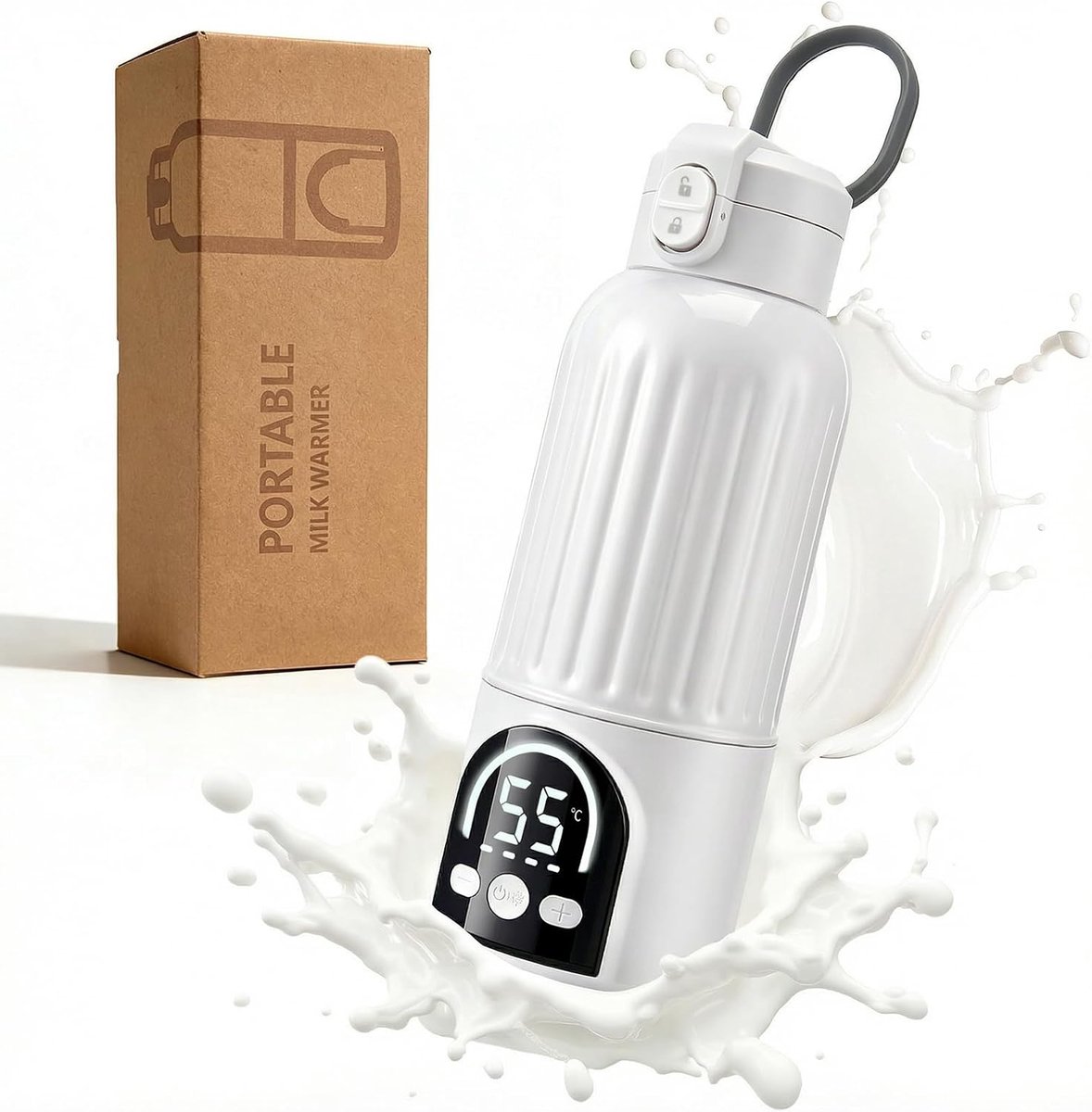 Flessenwarmer voor baby's onderweg, sterilisatiefunctie, 35-70 °C, 500 ml