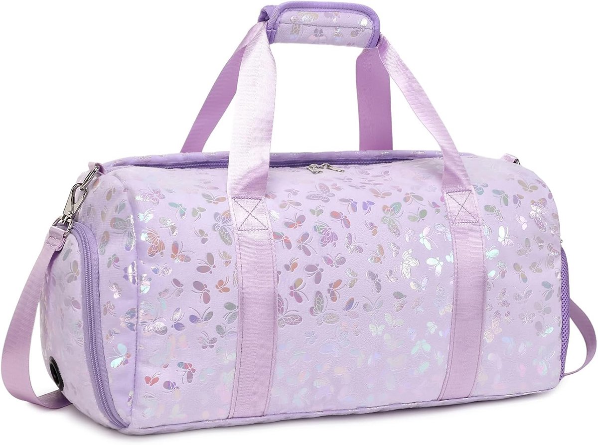 Sporttas voor meisjes, kinderen, danstas, weekendtas, kinderen, reistas, meisjes, ballettas, gymtas, ballerina's
