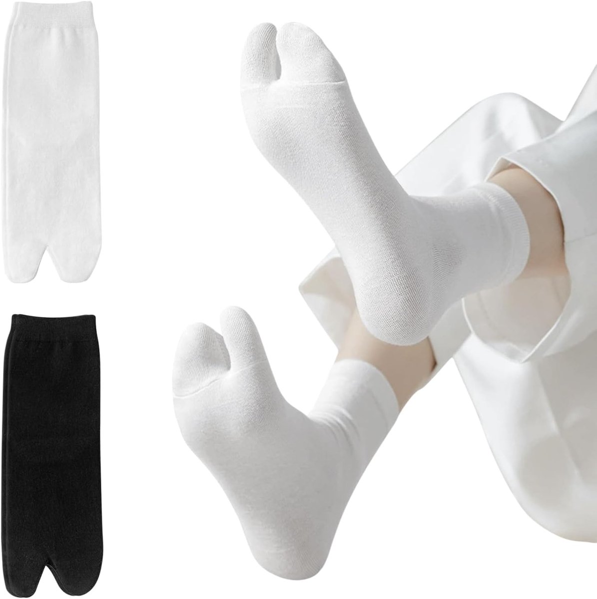 Sokken voor vrouwen, Split Two Toe Tabi Flip Flop Sokken Zacht Katoen Elastische Japanse Sandaal Slipper
