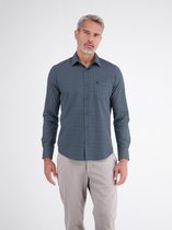LERROS Sportief herenhemd met modern minimal-printdesign , Maat: XL , Kleur: CLASSIC NAVY , 100% katoen