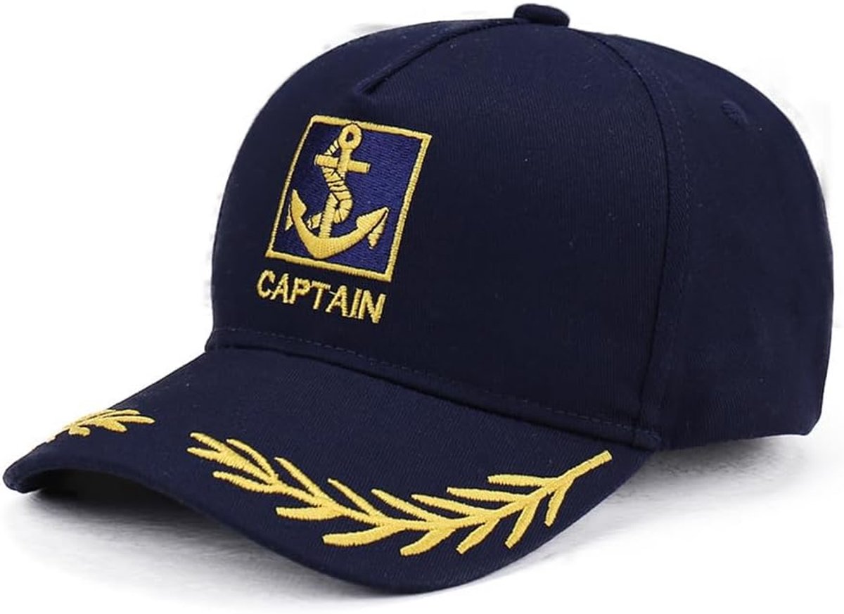 Kapiteinspet met anker schipper honkbalpet kapitein hoed unisex baseballcap zonbescherming zomerpet voor nautisch jacht marine outdoor boottochten