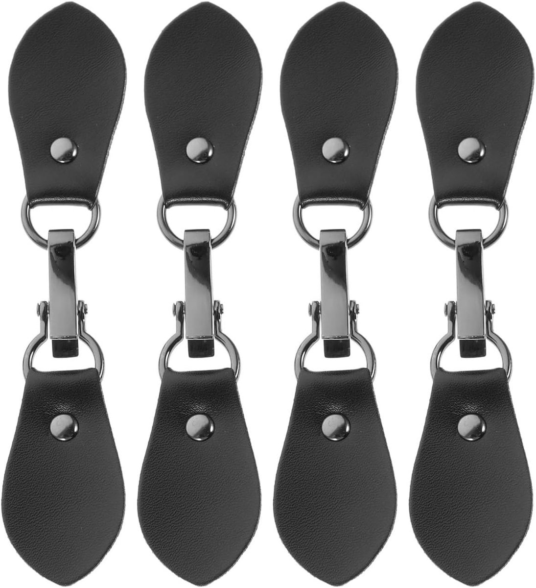 4 stuks leren gebreide jas clip trui kraag clip sjaal clips jurken sjaal clip clip voor vrouwen meisjes (zwart), Afbeelding 1.