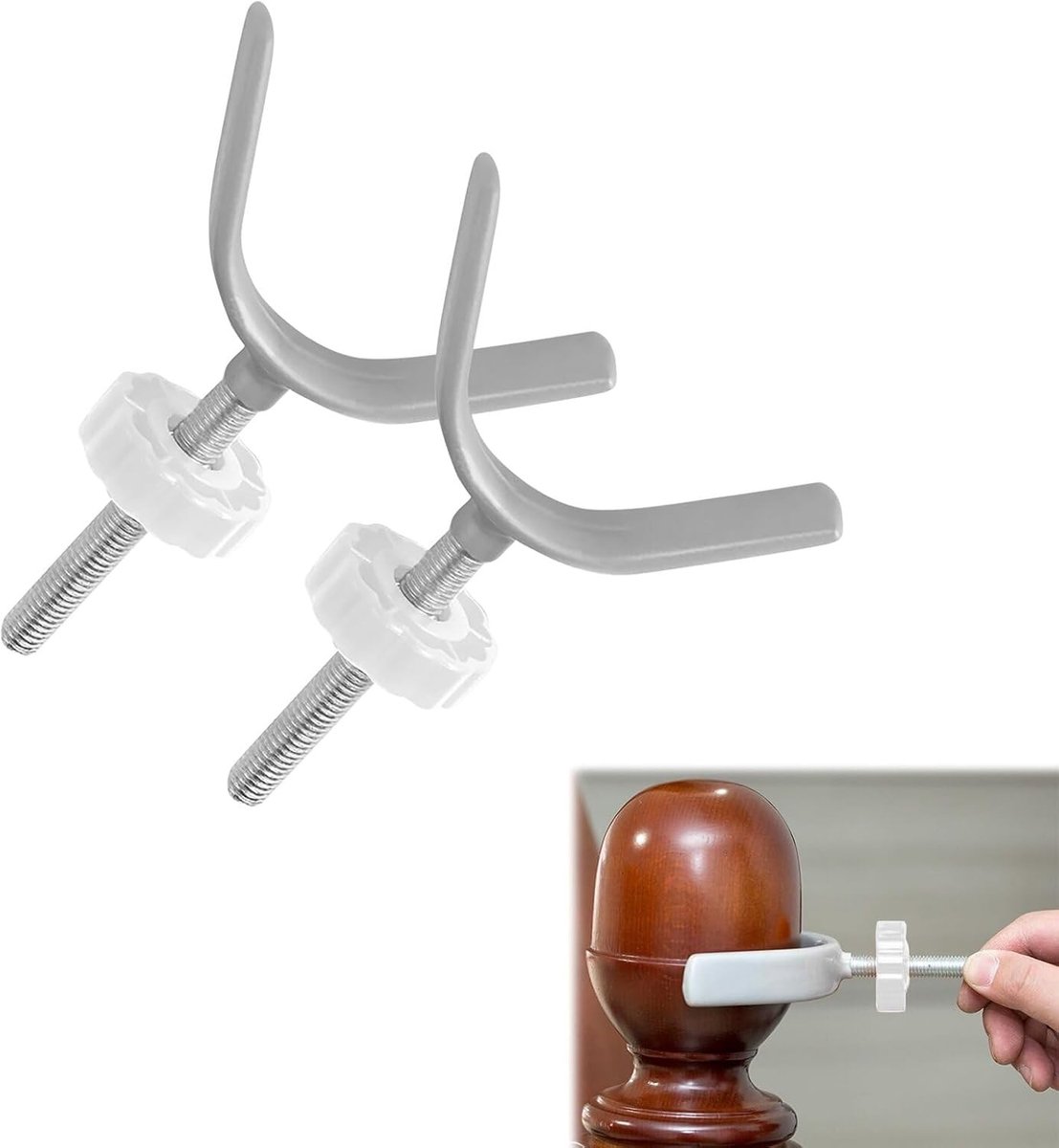 Veilige Accessoires voor Baby- en Huisdierhekken, 2 Stuks, Geschikt voor Trap en Deur, Wit