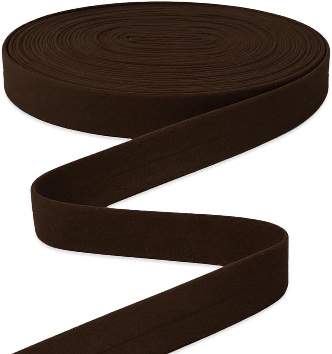 C306-2020 Biasband, jersey, biasband, elastische biasband, elastische rand, 20 mm, 20 mm, bruin