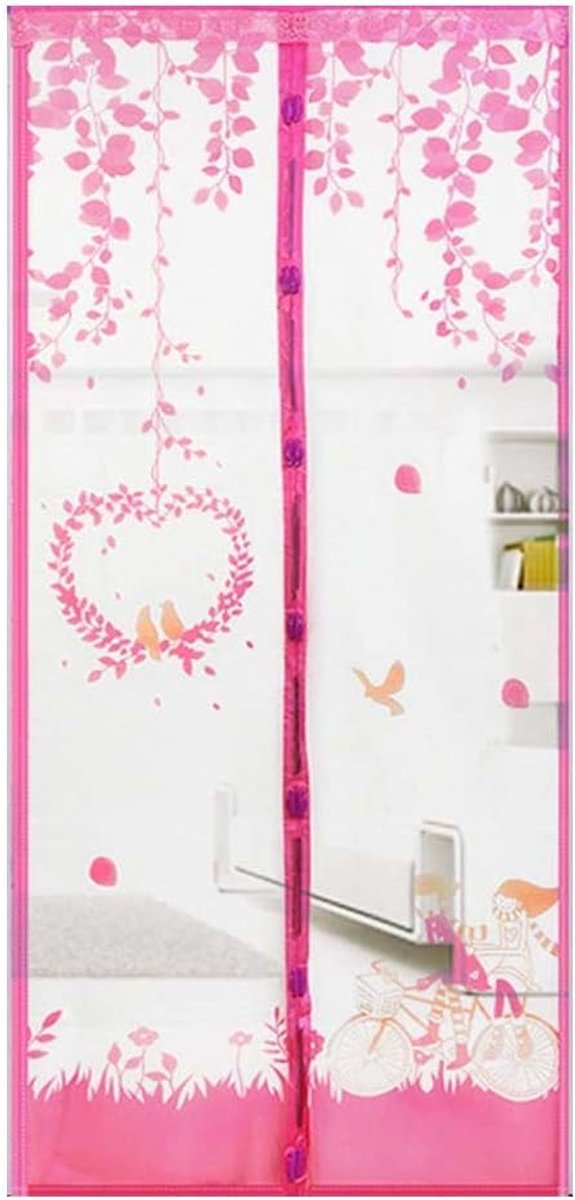 Vliegengaas voor ramen - tegen insecten - vliegen - muggennet - patroon - 210 x 90 cm - huis - slaapkamer - meubilair - kleur roze