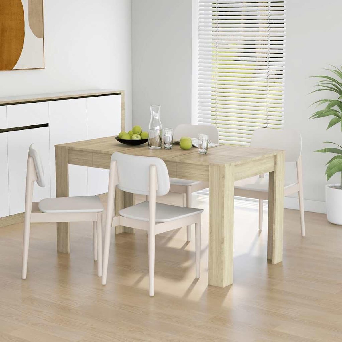 Eettafel Sonoma-eik Eetkamertafel Tafel voor Keuken 140x74,5x76 cm Houtmateriaal