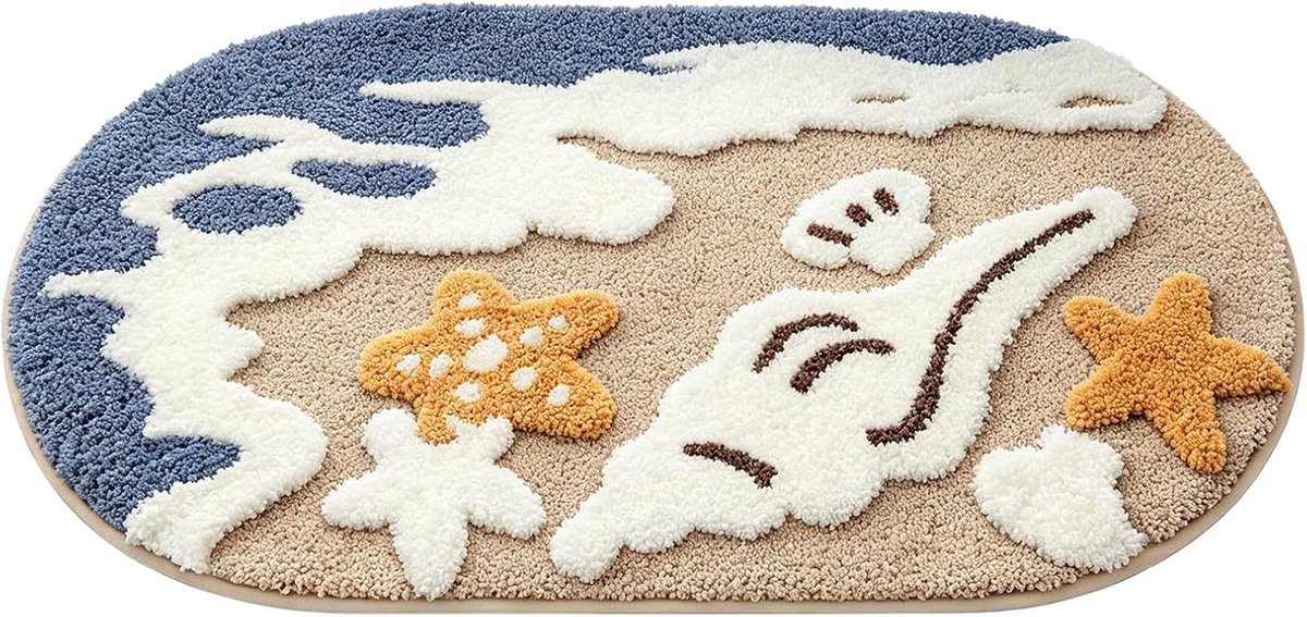 antislip badmat, zacht, antislip, voor badkamer, geschikt voor woonkamer, slaapkamer, keuken, badkamer, wastafel (80 x 50 cm)