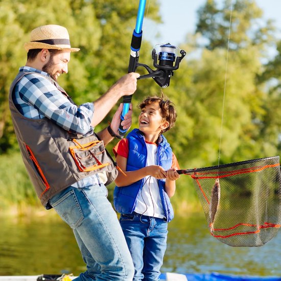 Kindervishengel - 1,8 m kinderhengelset - Hengelset - Telescopische - Met vismolen en ingrediënten - Roze — afbeelding 3