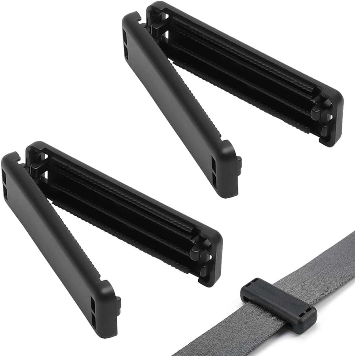 2 stuks veiligheidsgordelklemmen voor auto, universele clip, veilige clip, verlicht de druk op schouders en nek, eenvoudige installatie zonder gereedschap voor op reis