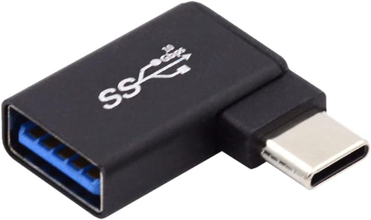 USB-C Type-C naar USB 3.0 Vrouwelijke OTG Adapter Rechte Hoek 90 Graden voor Laptop Mobiele Telefoon