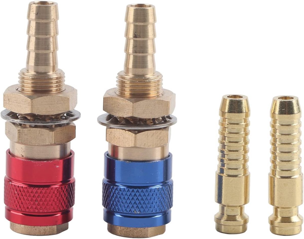 Lassen Connec 2 Stuks 8Mm Watergekoelde & Gas Adapter Quick Connector Montage Voor Tig Lastoorts