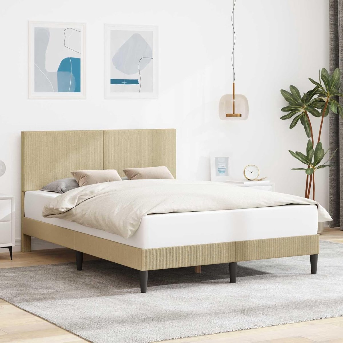 Stof Vast Lattenbodem Modern Minimalistisch Lichtgroen Grijs 120 x