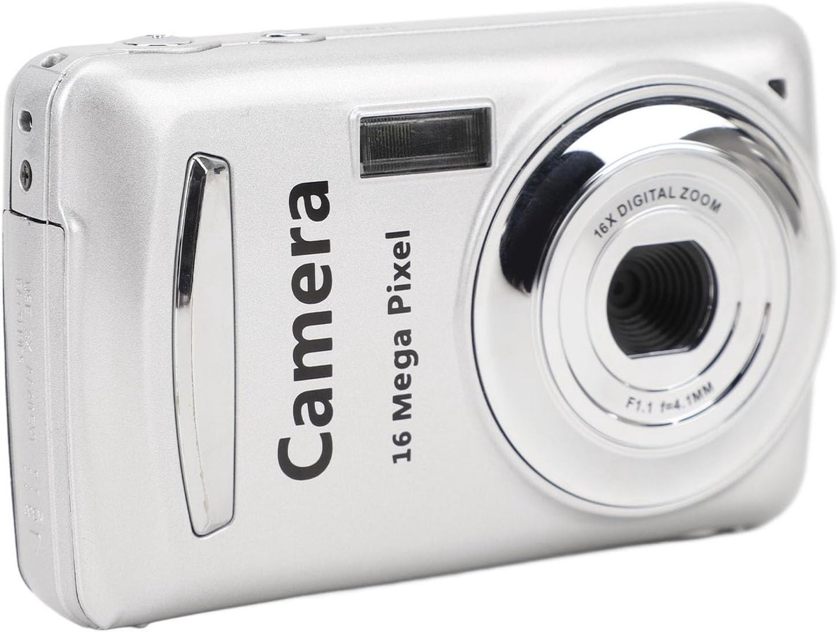 Digitale Camera, 16 MP Vlogcamera CCD-camera, Retrocamera met 2,4 Inch Kleurendisplay, Ondersteuning voor Compacte Camera's Tot 32 GB Retro, HD-foto's en Video's
