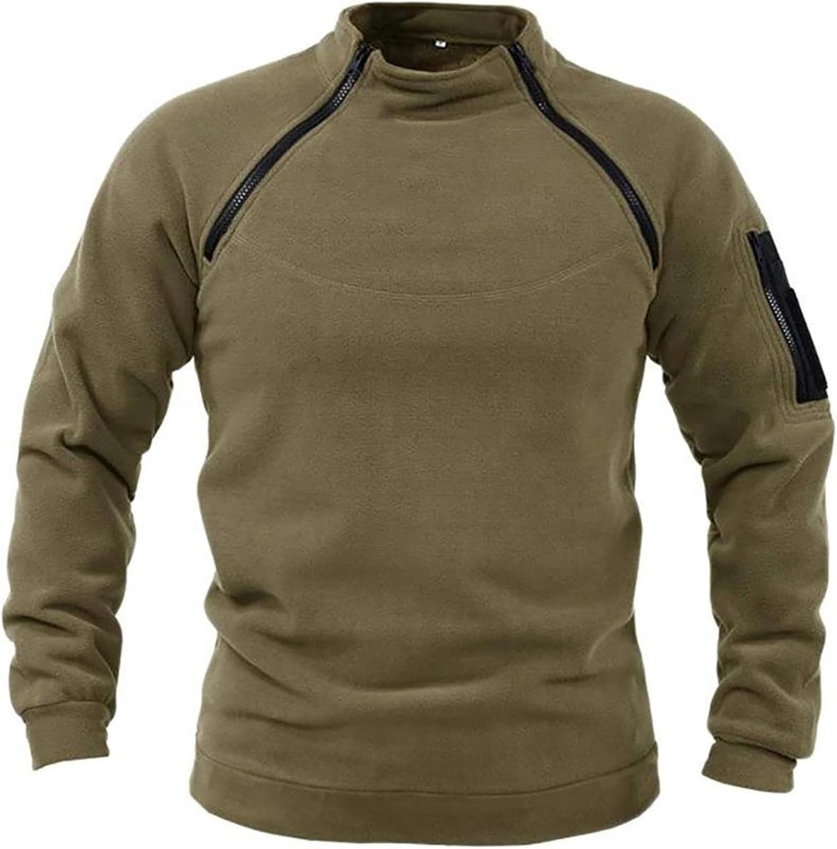 Sweatshirt voor heren, fleece, lange mouwen, ronde hals, winter, warm, zacht, comfortabel, sport, fitness, basic, effen, klassiek, slim fit, chic, A22