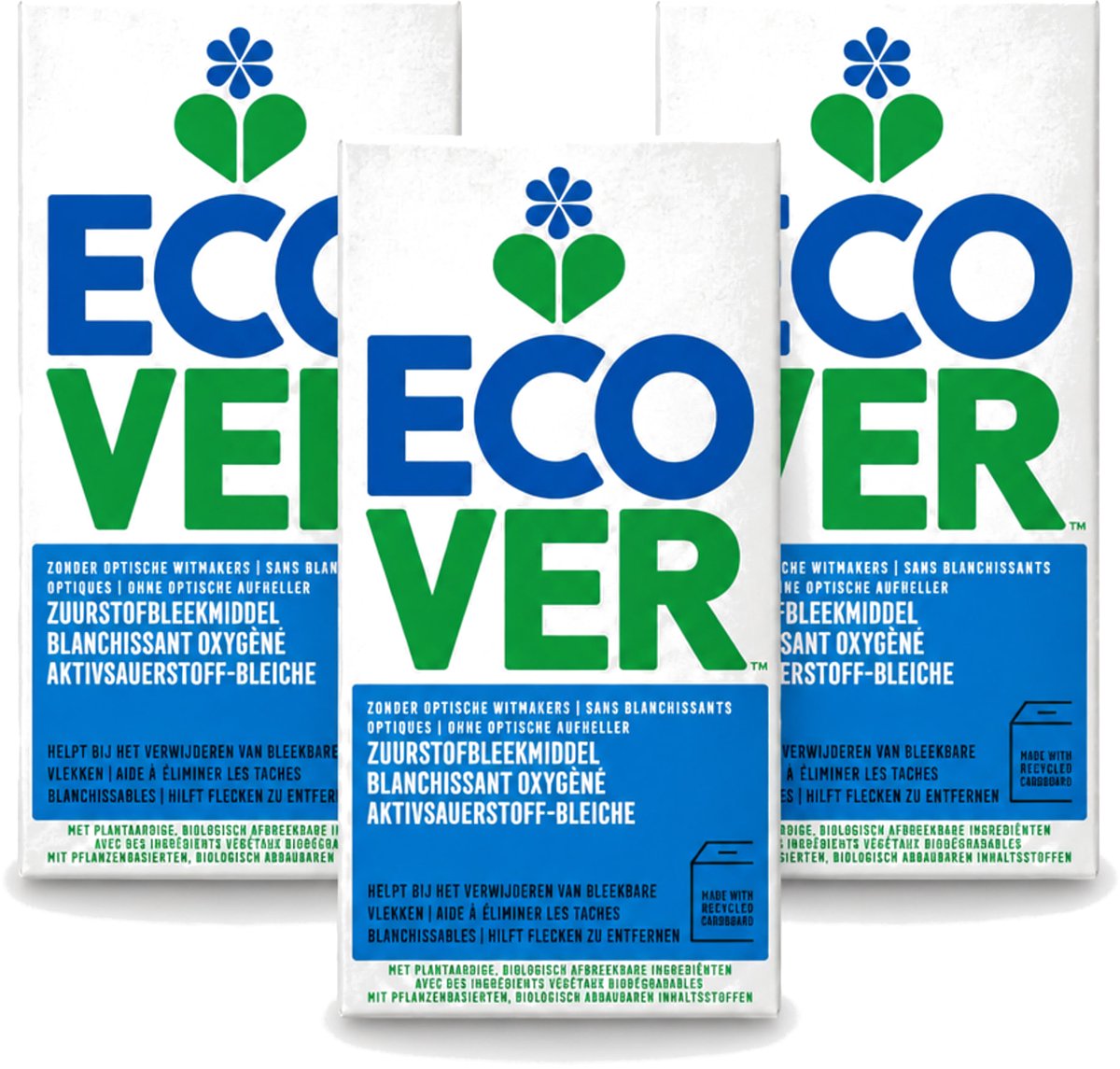 3 x Ecover - Zuurstofbleekmiddel - 400 g - Voordeelverpakking - 3 stuks
