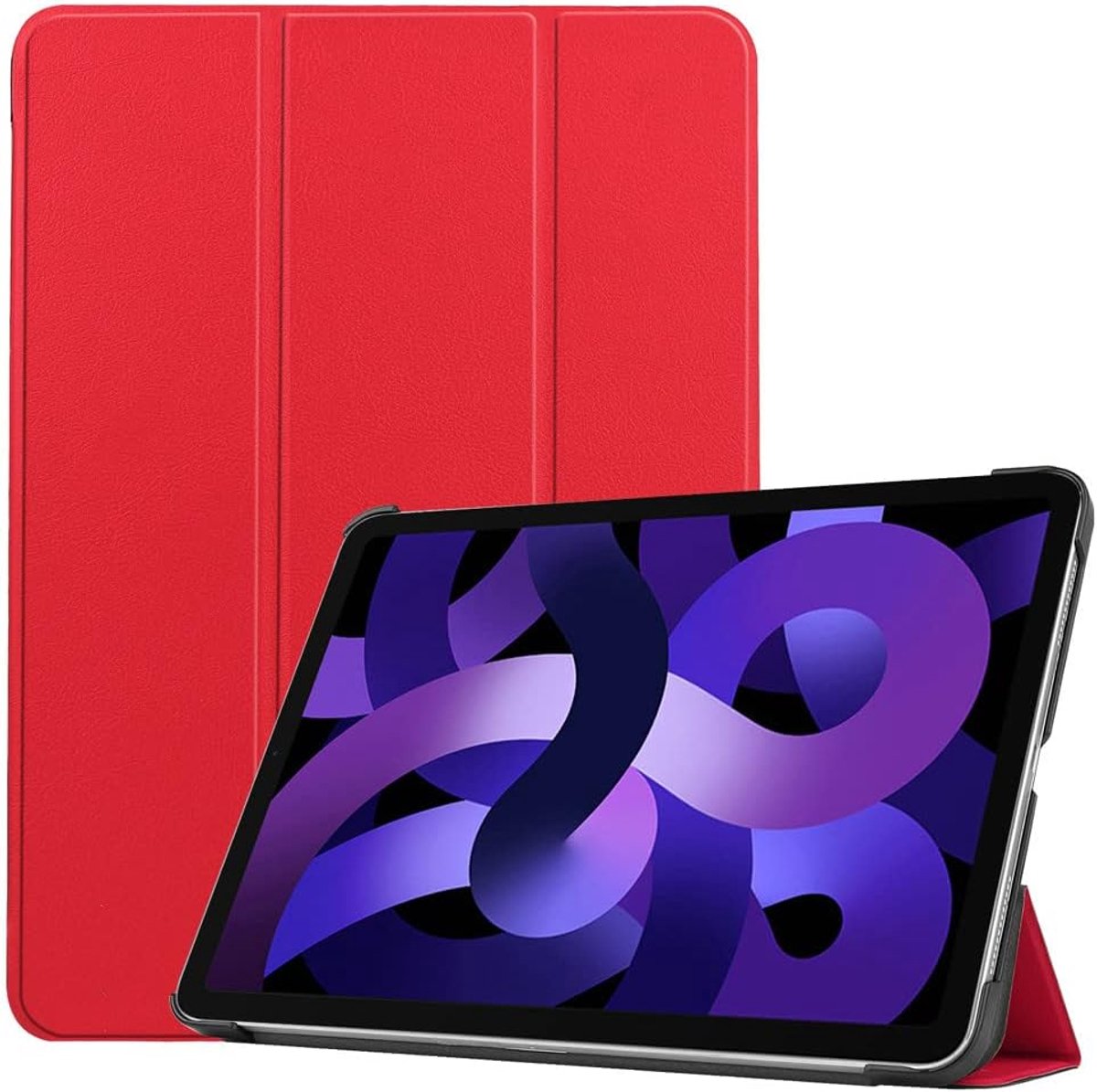 Custer Hoesje voor iPad Air 11 2026 2025 2024/iPad Air 5 10.9 2022/Air 4 2020/iPad Pro 11 2018, Ultradun PU-leer Case - Rood