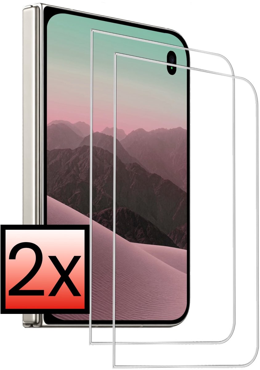 Screenprotector - 2 Stuks - Geschikt voor Apple iPhone Duo - Volledige Dekking - Met Dichte Notch Full protection - Beschermglas - Gehard Glas - Tempered Glass - Screen Protector - Bescherm Cover