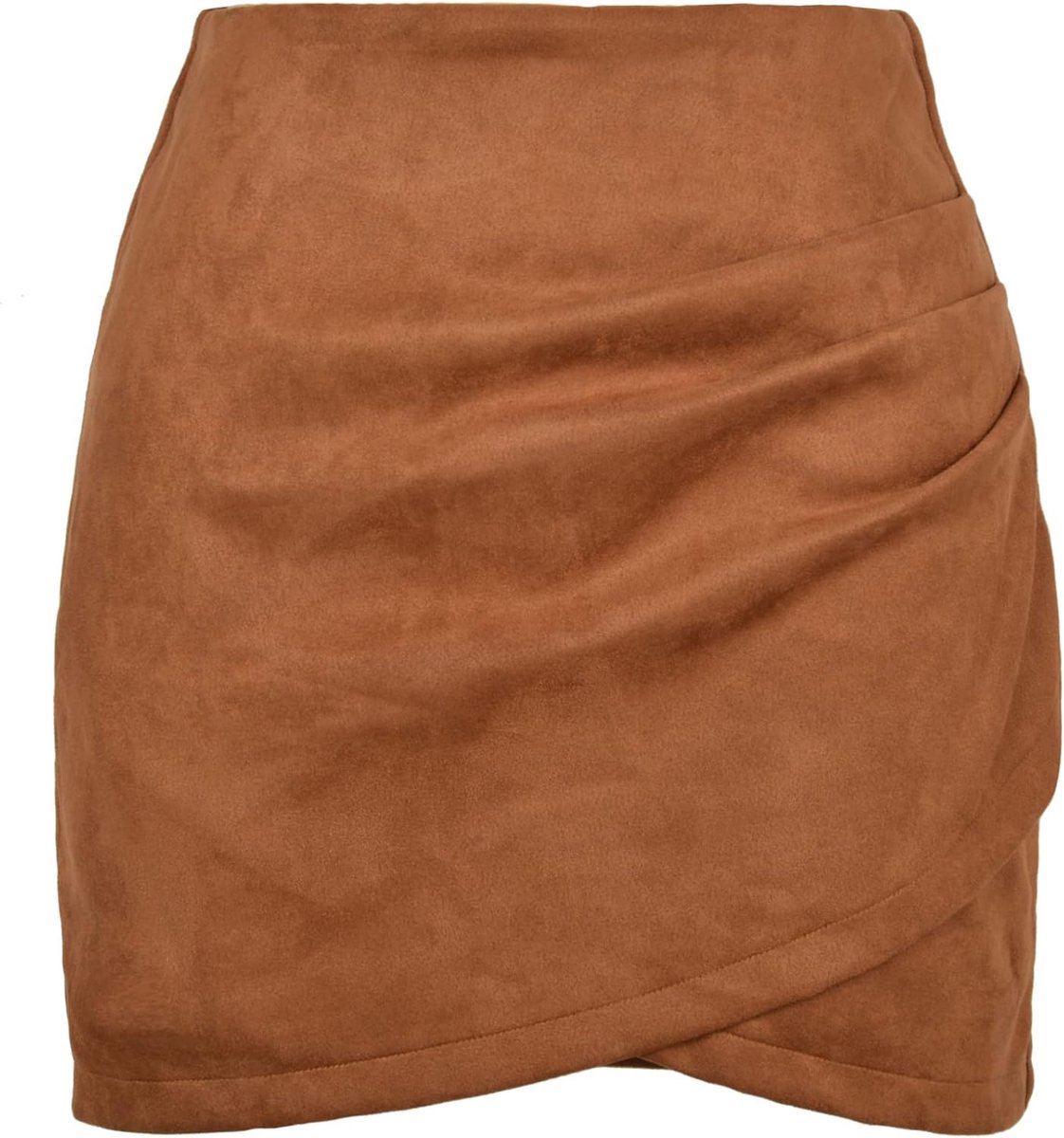 Premium Suede Stretch Hoge Taille Effen Potlood Pak Korte Rok