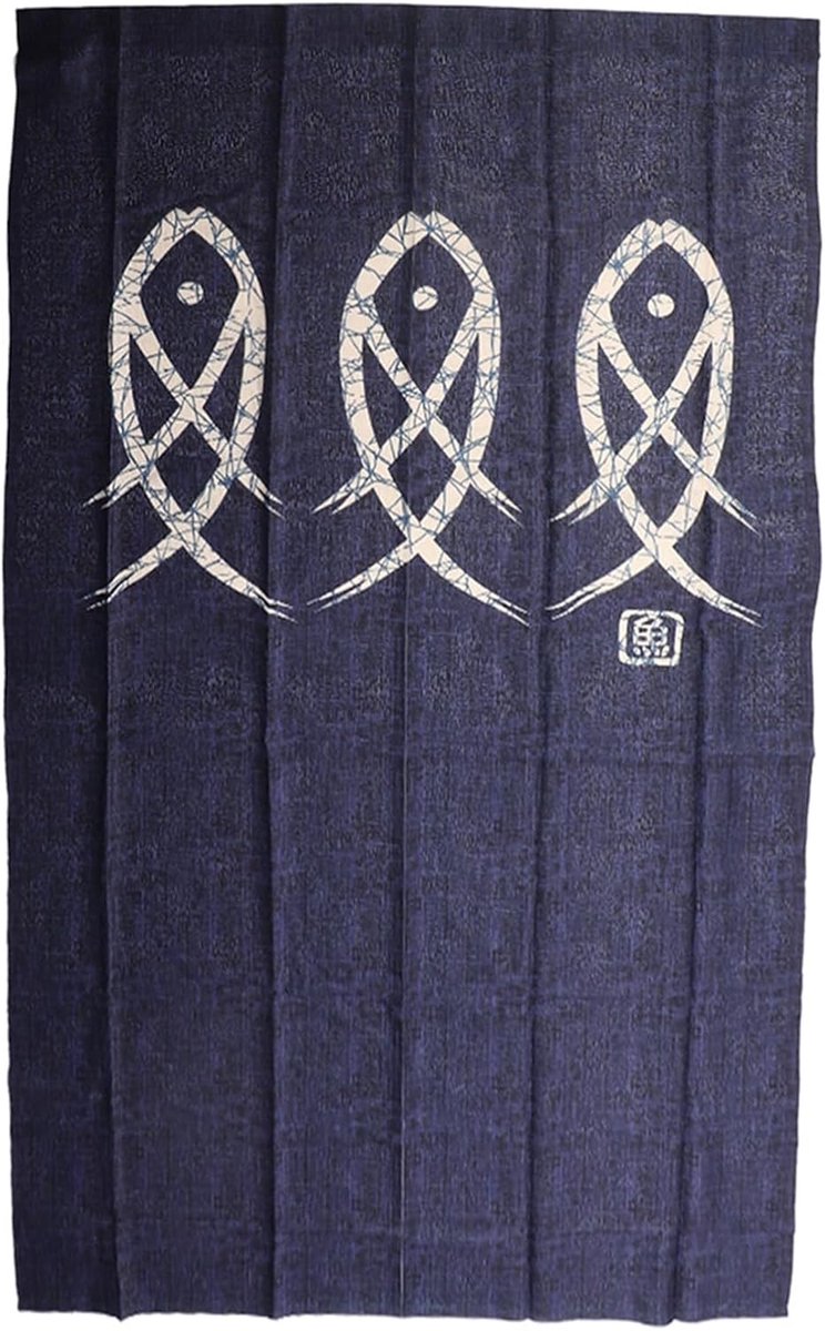 Bedrukte Gordijn Het Noren Deurgordijn in Japanse Stijl Splitst Doorway Divider Room Visdoekgordijn Blind Gordijn