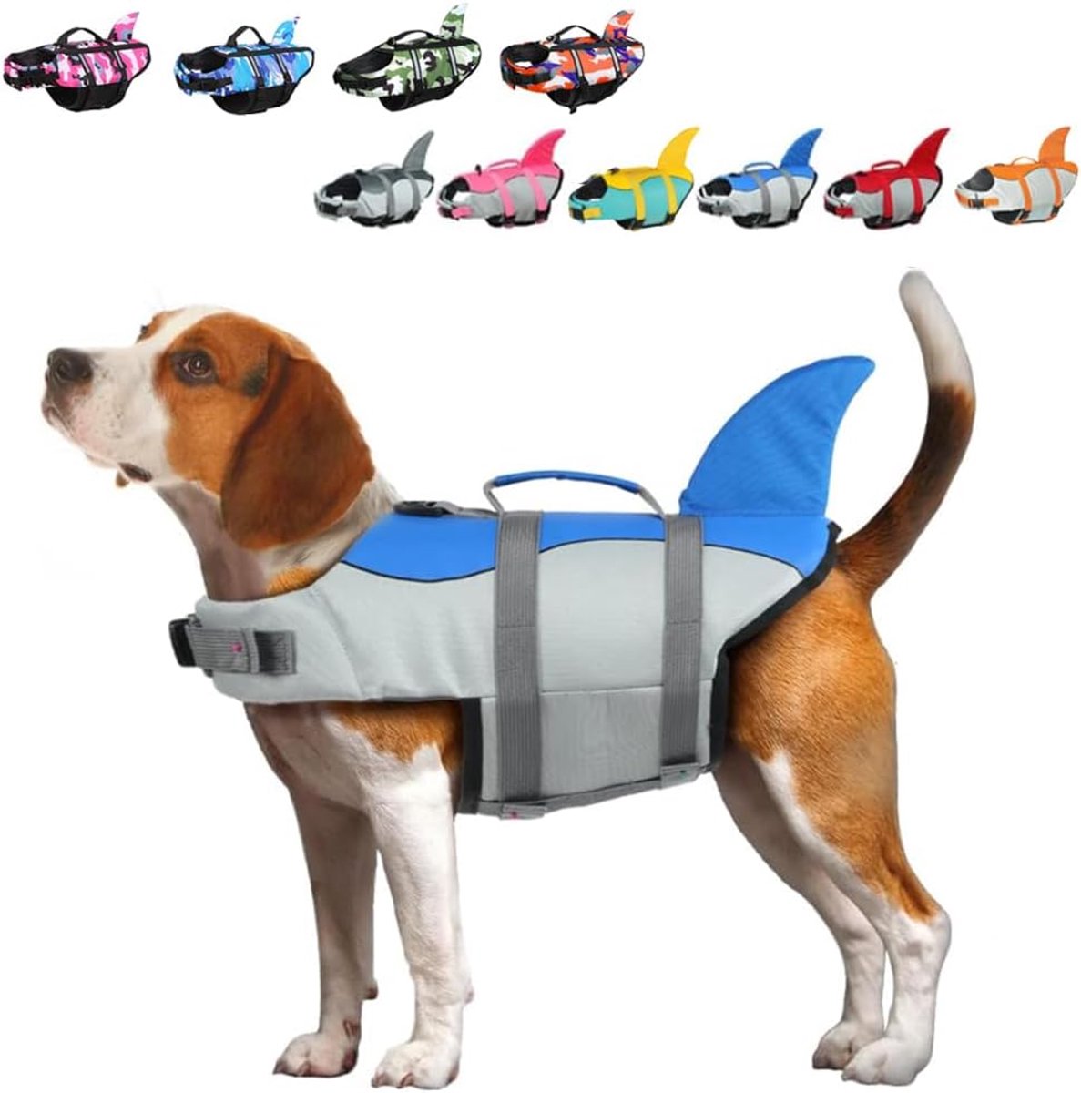 Reddingsvesten voor Honden, Zwemvest voor Kleine, Reddingsvest met Handvat en Reflecterend, voor Huisdieren, Zwemmen, Raften, Boottochten, Surfen, Training, Water Blauw S
