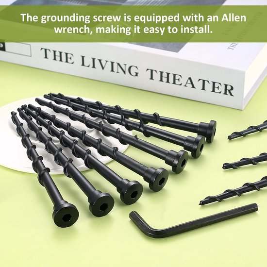 20 stuks grondschroeven, robotmaaier, garage haringen om te schroeven, kunststof grasmaaier, laadstation, schroef, compatibel met Husqvarna Automower 105, 305, 308, lengte 13,7 cm, tuingereedschap — afbeelding 3
