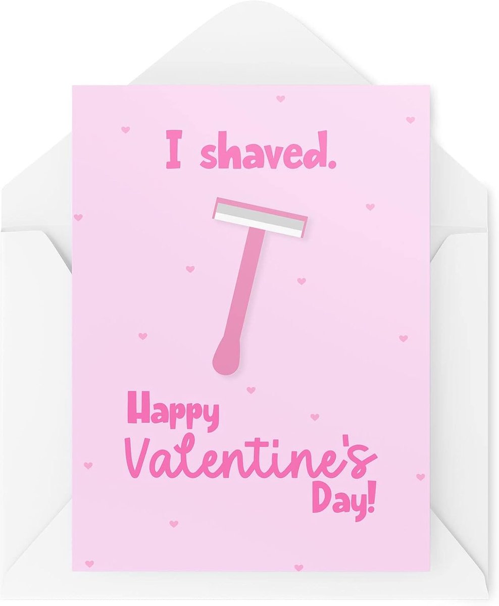 Valentijnsdag kaart - Ik geschoren scheermes - vriendin vriendje kaarten - Valentines Card - man vrouw grappige getrouwde kaarten - CBH1452