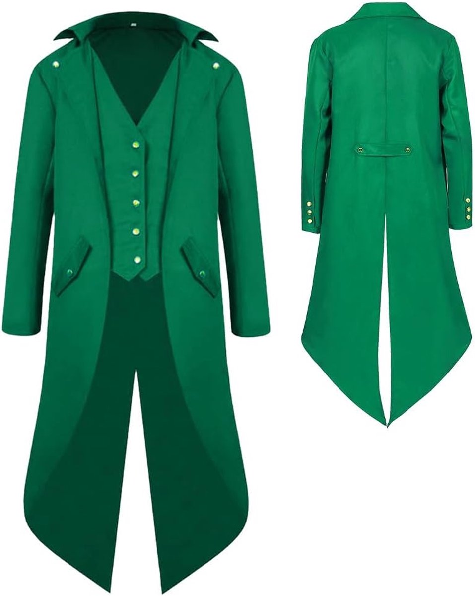 Steampunk rokmantel voor heren, middeleeuws, Victoriaans, vintage jack, uniform, lange smoking, renaissance, piraten, vampierparty, cosplay kostuums voor volwassenen en heren