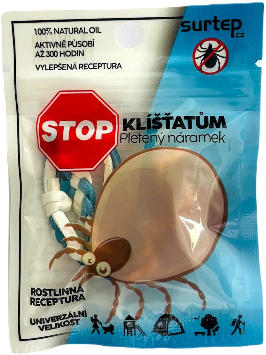 Surtep Animals tekenwerende gevlochten armband, 20 stuks, mix kleuren