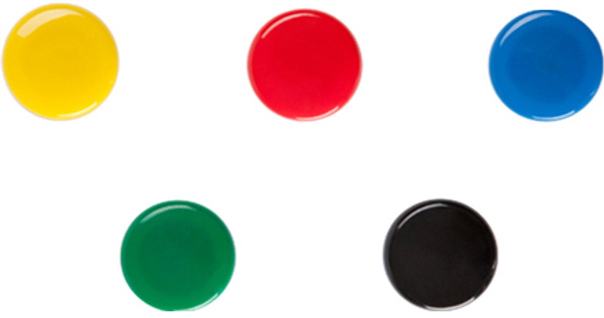 Comix whiteboardmagneten 30 mm, 5 stuks